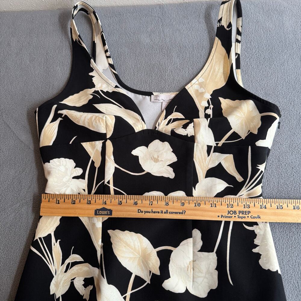 Chelsea 28 Print Tiered Ruffle Sleeveless Midi Dress Women S Black Plunge V Neck - Picture 10 of 14
